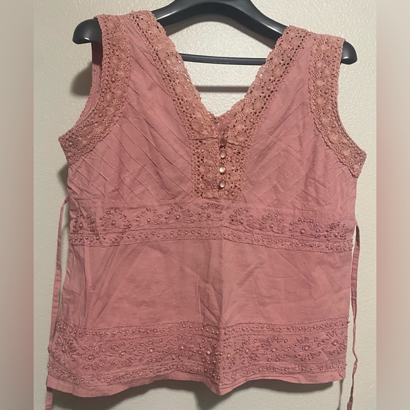 Tops - Womens Kanishka Light Pink Tank Top size L
